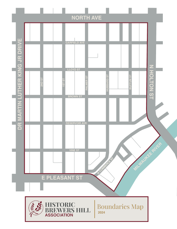 Historic Brewers Hill Association boundaries map